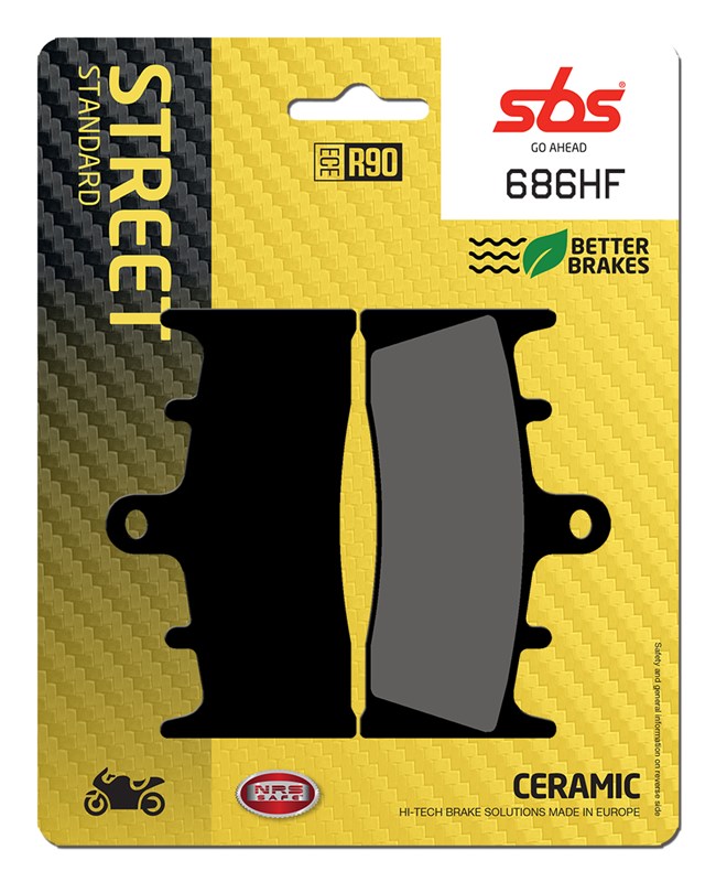 SBS brake pads KH188 street standart ceramic colour black (686HF)
